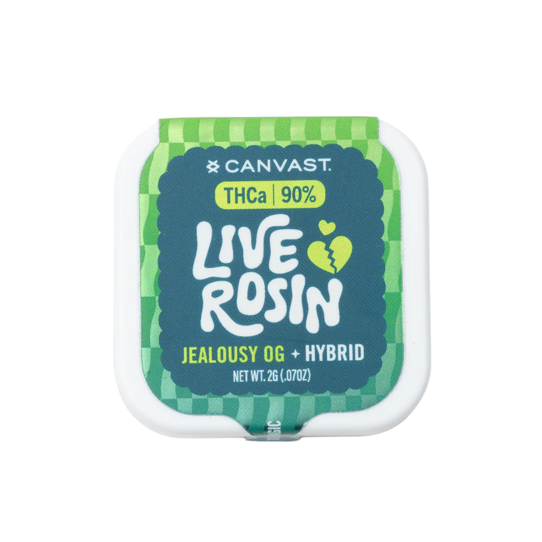 Canvast THCA Live Rosin - 2G Jar - Jealousy OG - Hybrid