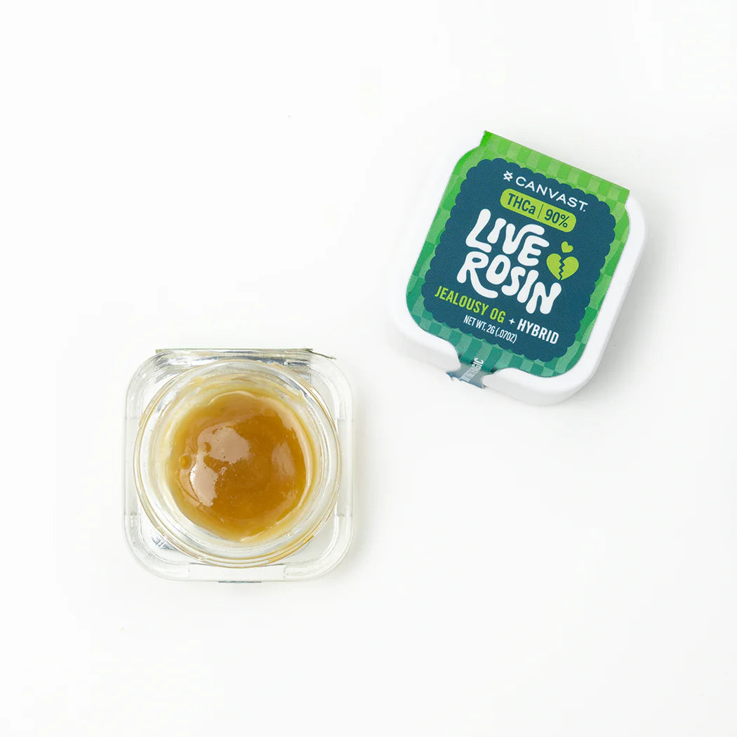 Canvast THCA Live Rosin - 2G Jar - Jealousy OG - Hybrid