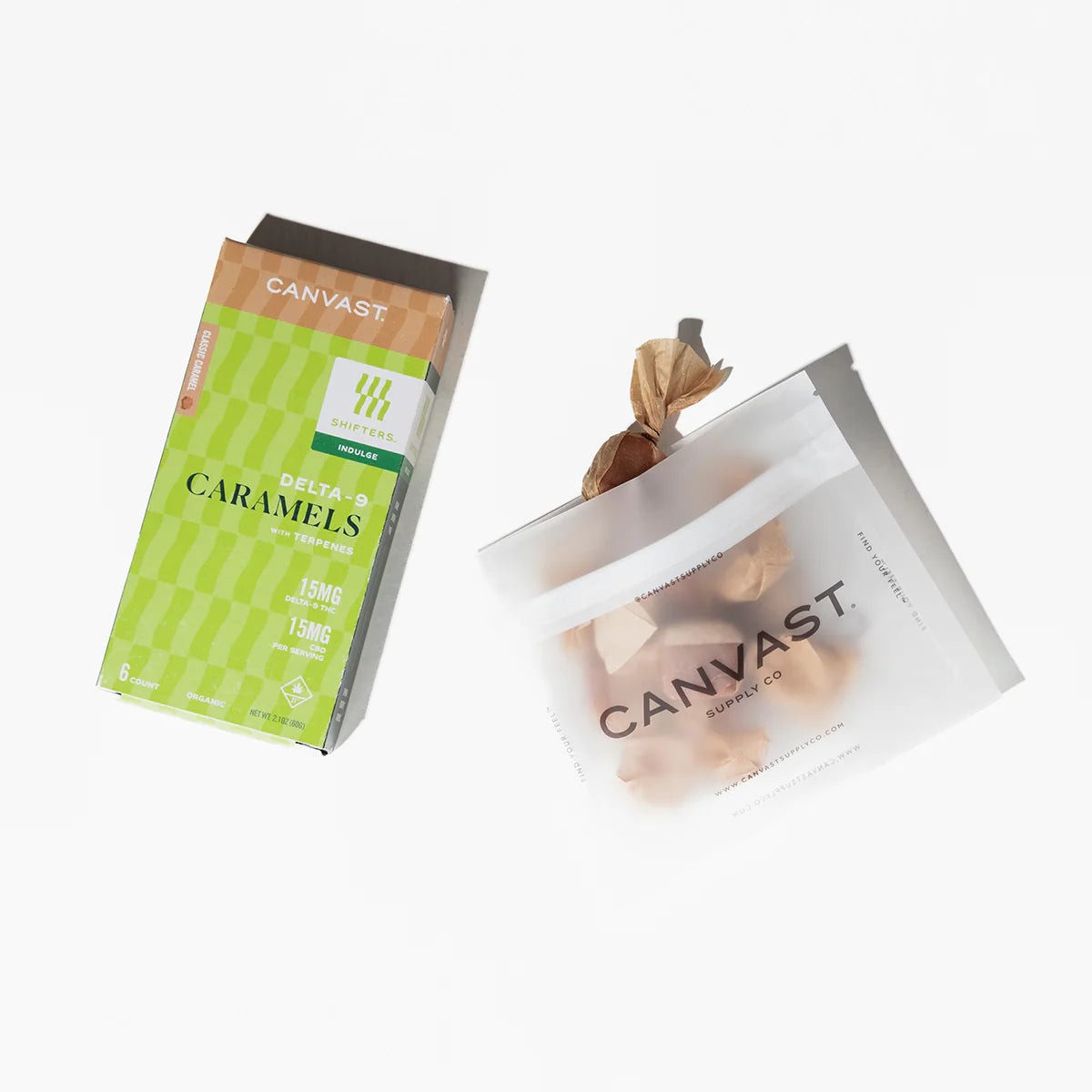 Canvast D9 Caramels - 6ct. Box - 15 MG D9 + 15 MG CBD