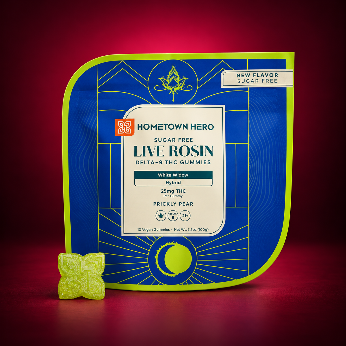 Hometown Hero - Delta 9 Live Rosin Strain Specific Gummies (10ct) 25mg