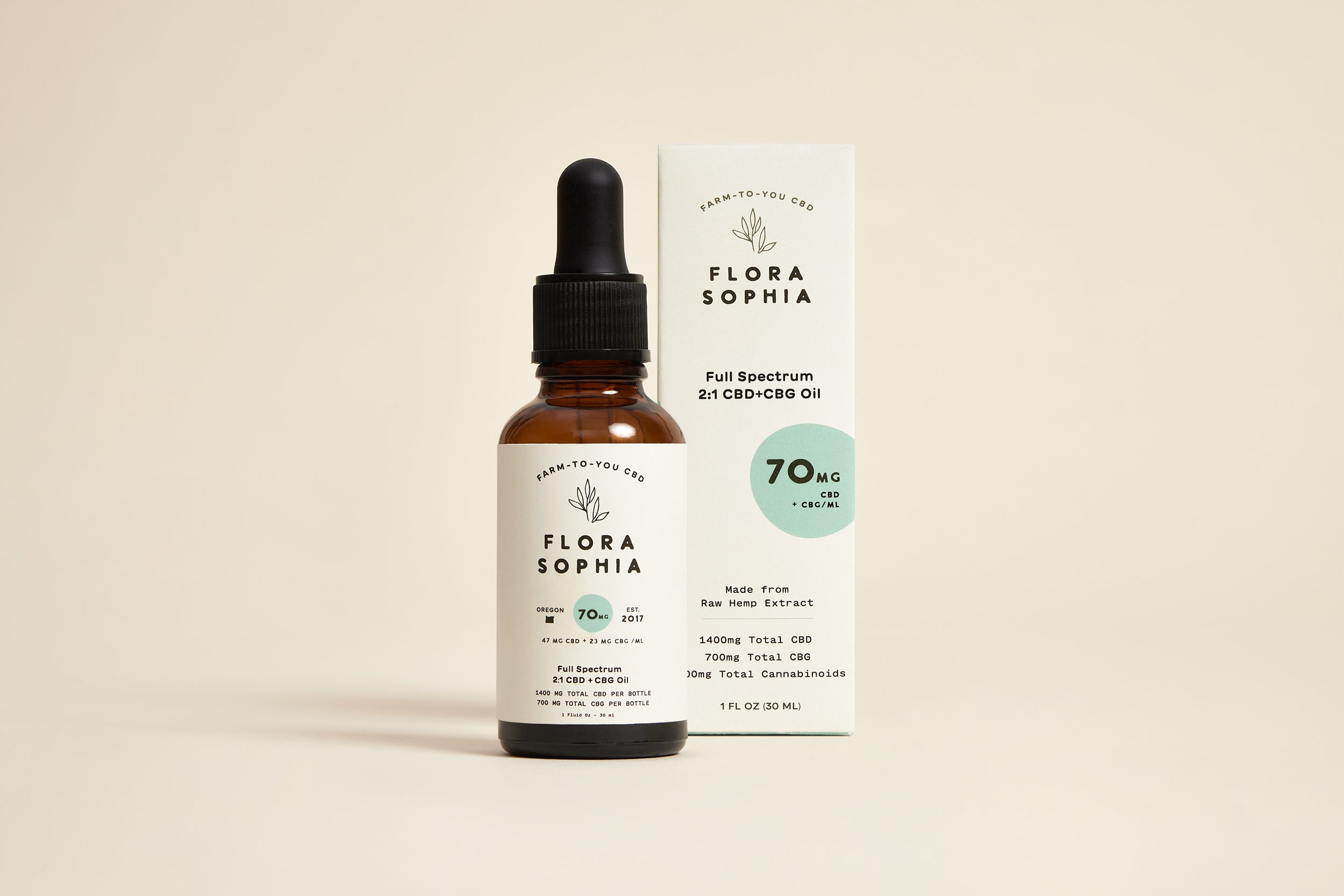 Flora Sophia 70 MG Full Spectrum CBD + CBG Tincture
