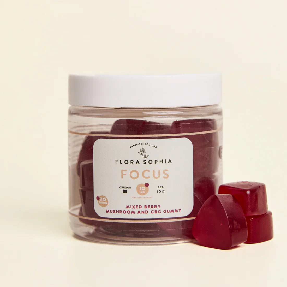 Flora Sophia - 20 CT FOCUS Mushroom & CBG Gummies