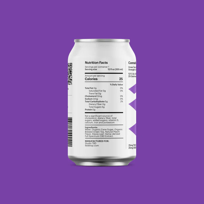 TBD THC Infused Green Tea  Lemonade 25:25 - Single