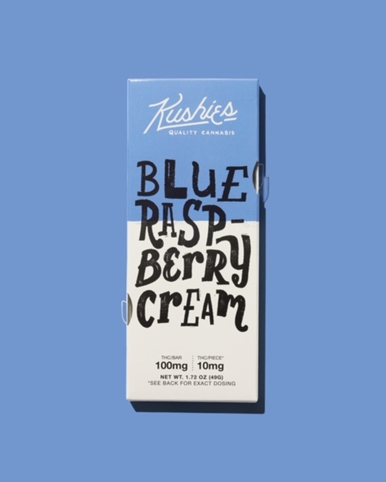 Kushies' D9 Chocolate Bars - Blue Raspberry Cream 100mg