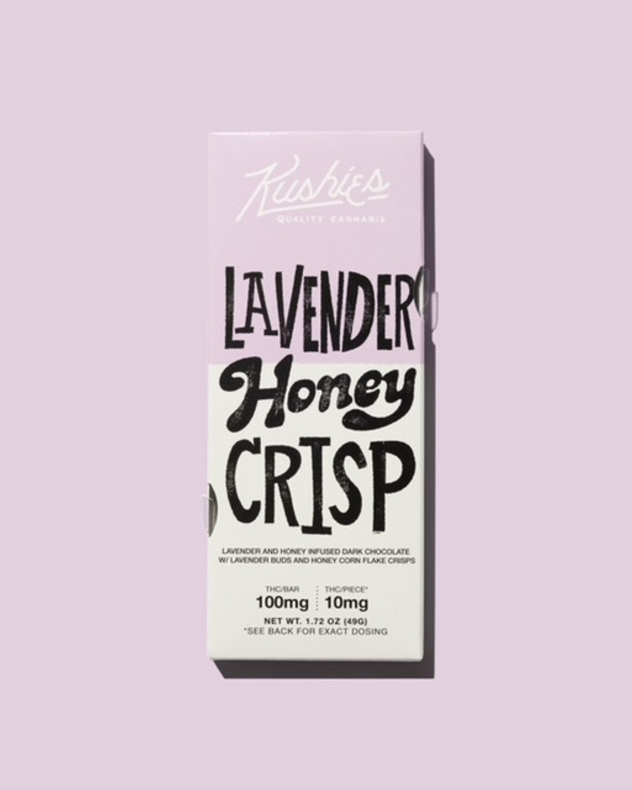 Kushies' D9 Chocolate Bars - Lavender Honey Crisp 100mg