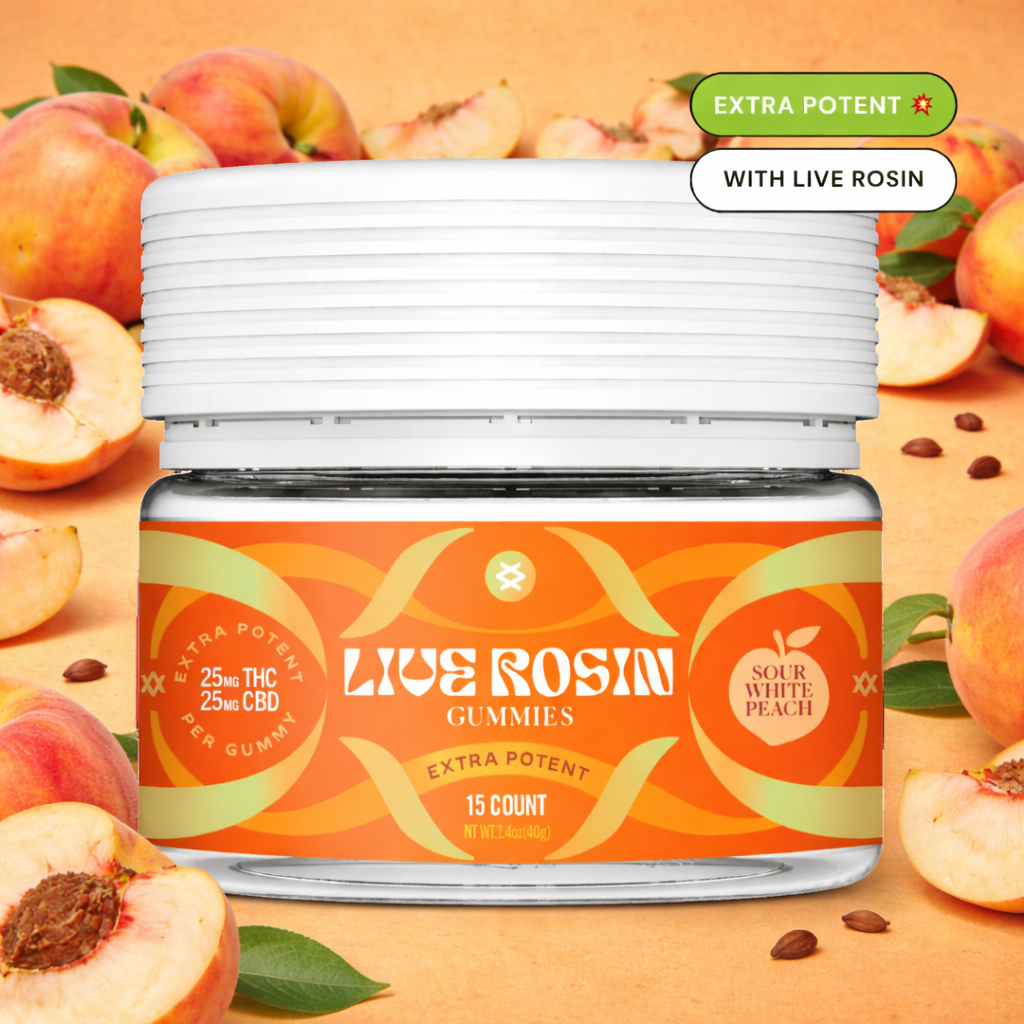 Canvast Live Rosin Gummies - 3 Ct Jar 25mg THC + 25mg CBD ea.