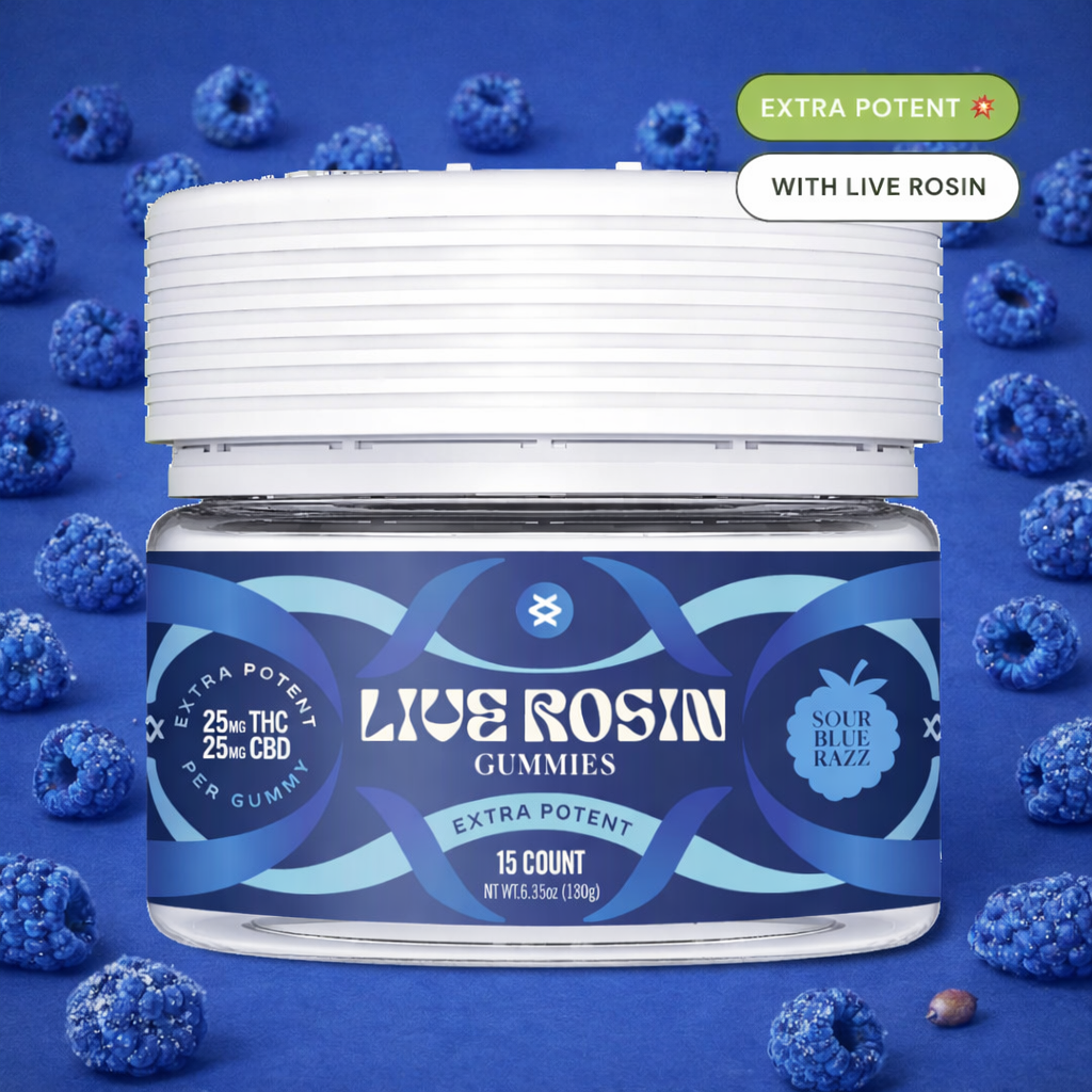 Canvast Live Rosin Gummies - 3 Ct Jar 25mg THC + 25mg CBD ea.