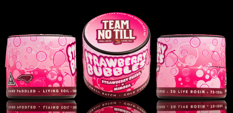 Team No Till Live Rosin Hash - Strawberry Bubbles 2g