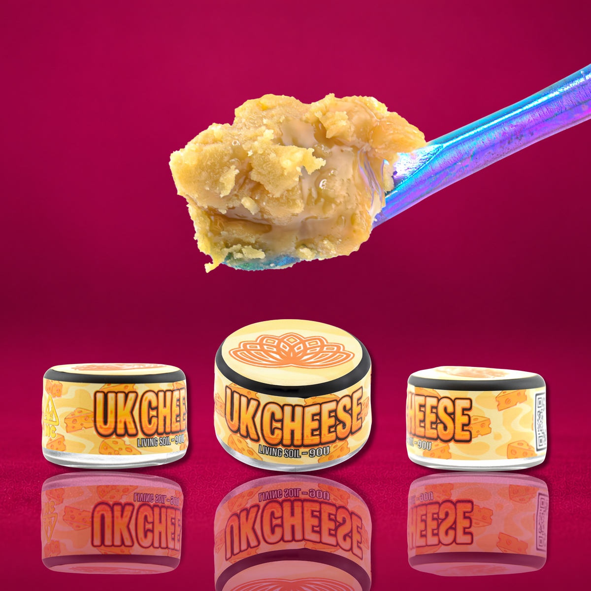 UK Cheese THCA Live Rosin - 90U - Living Soil