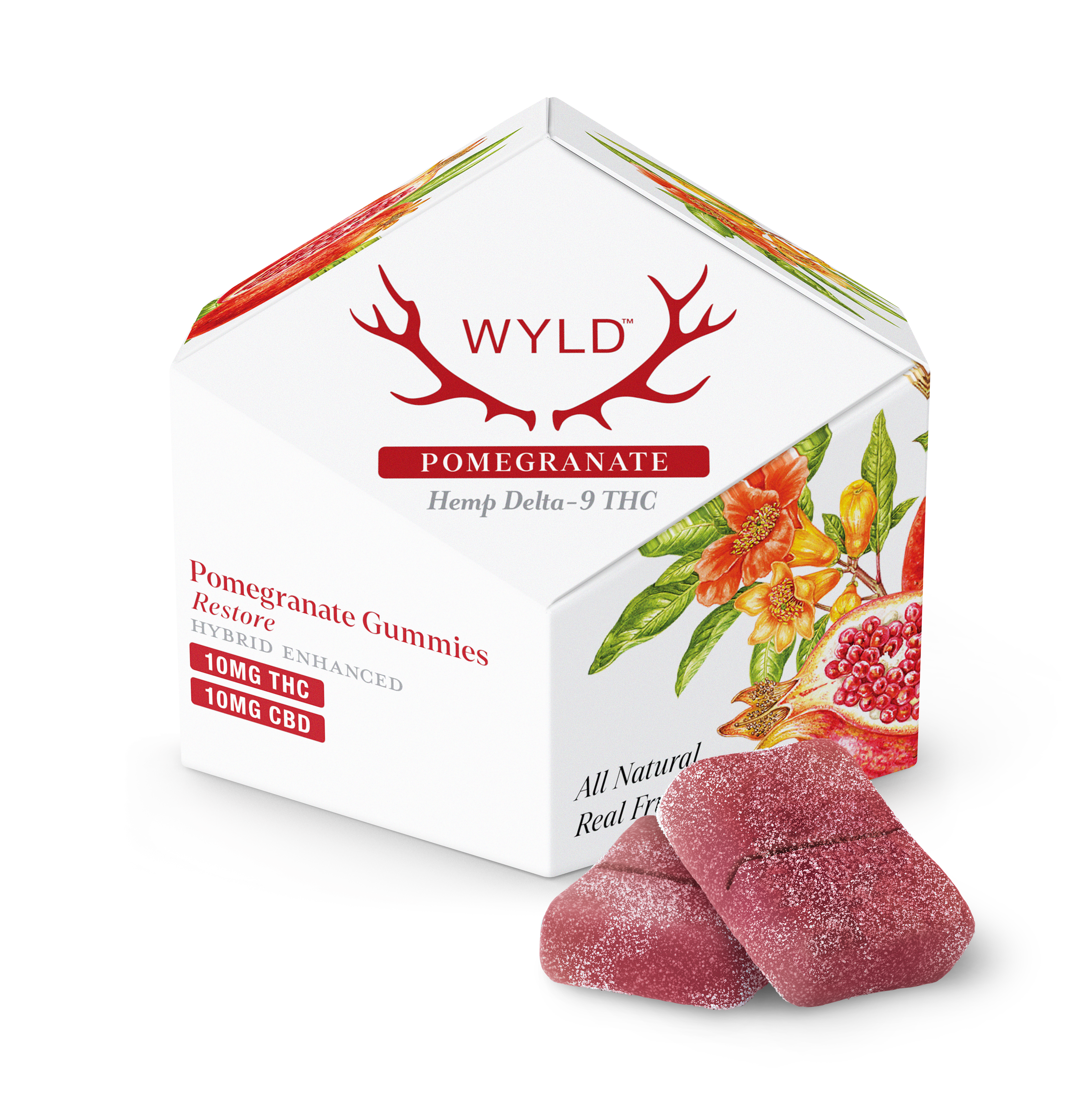 Wyld D9 Gummies - Restore - Pomegranate
