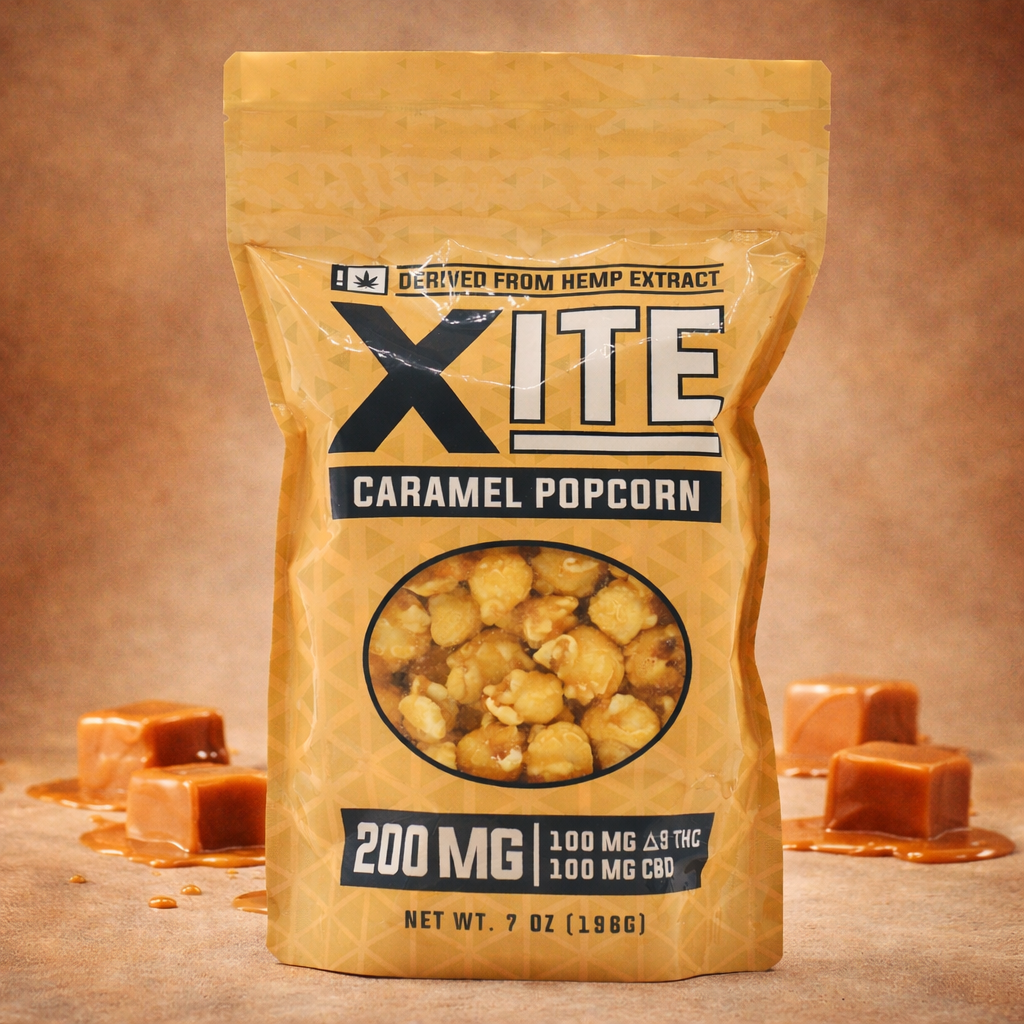 XITE - D9 Caramel Popcorn 100mg THC / 100mg CBD