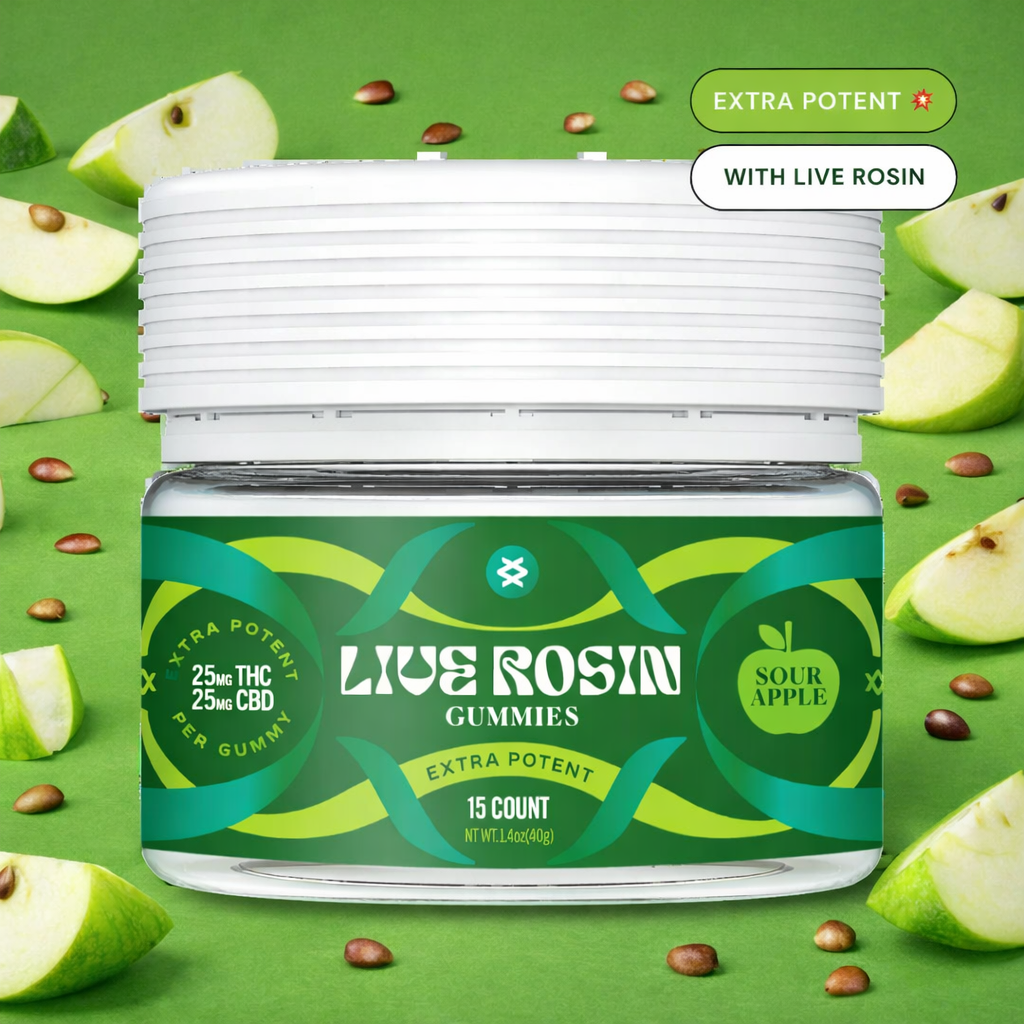 Canvast Live Rosin Gummies - 3 Ct Jar 25mg THC + 25mg CBD ea.