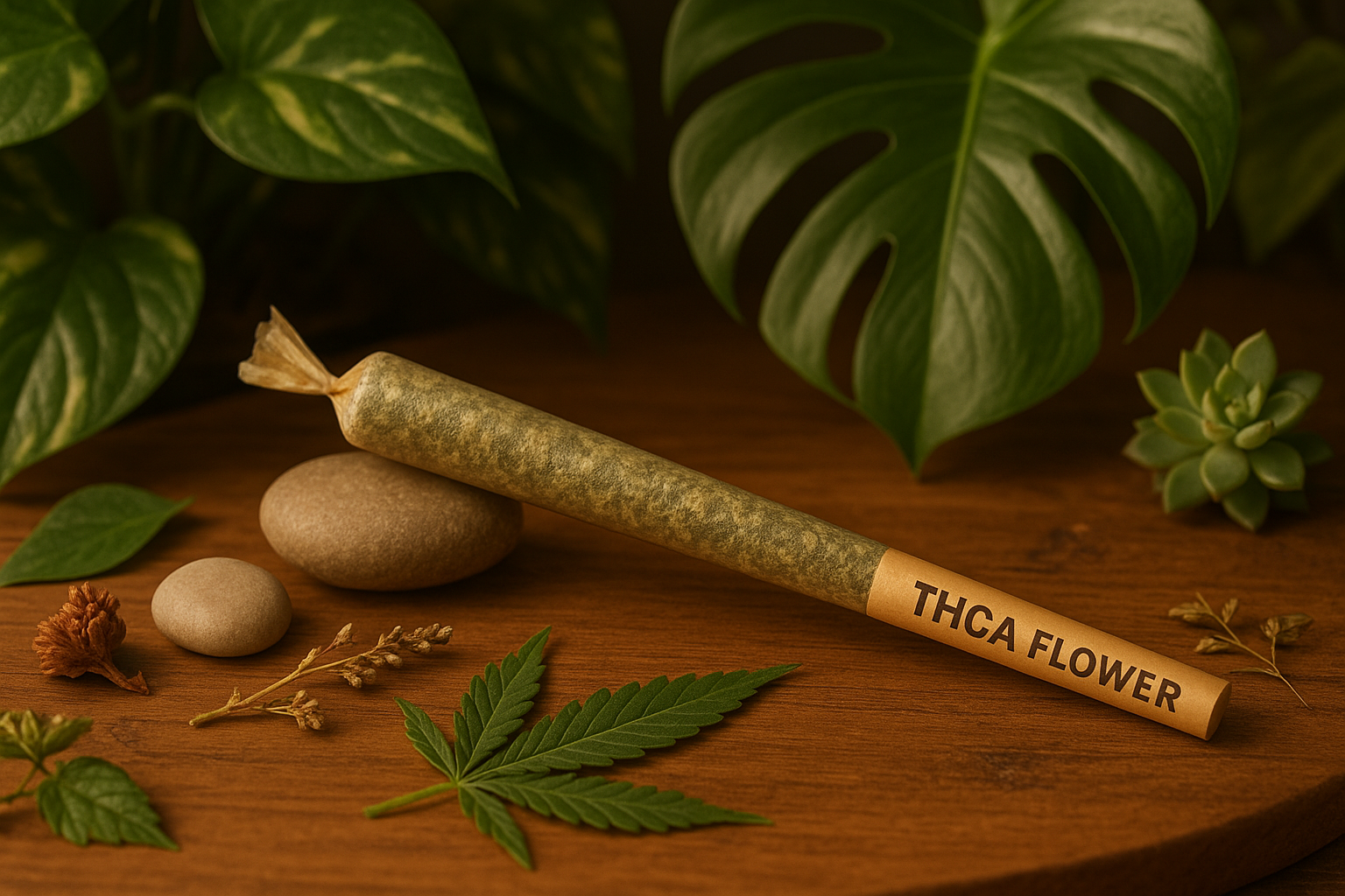 create a scene with a thca flower pre roll