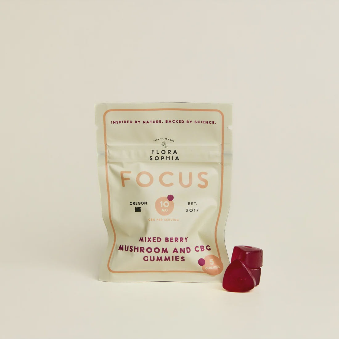 Flora Sophia - 5 Pack Focus CBD Mushroom 10mg Gummies
