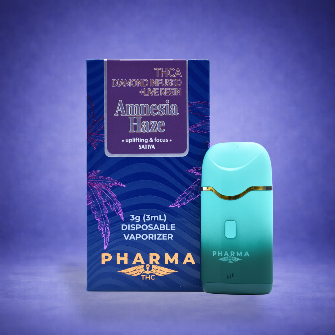 Pharma – THCA Live Resin Diamond-Infused Disposable Vape 3g
