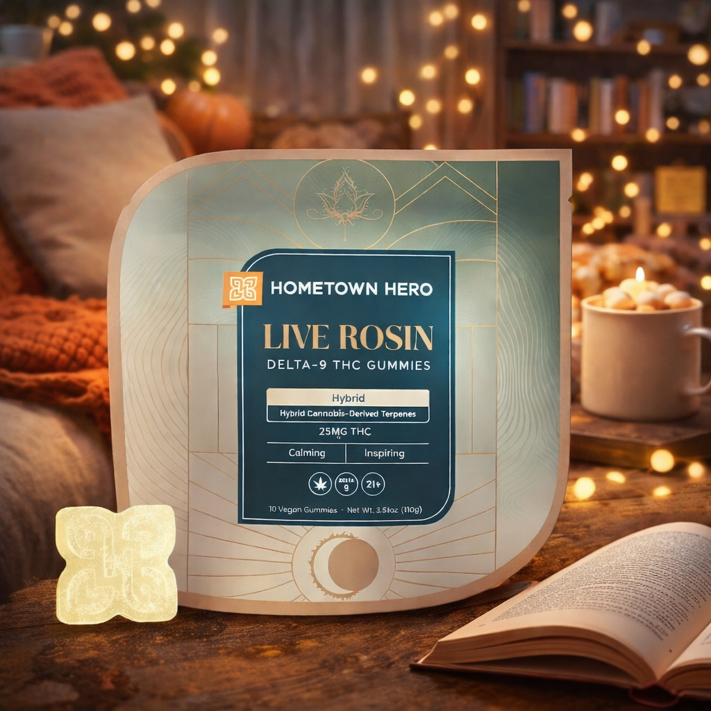 Hometown Hero Delta 9 Live Rosin Absolute Gummies 25mg