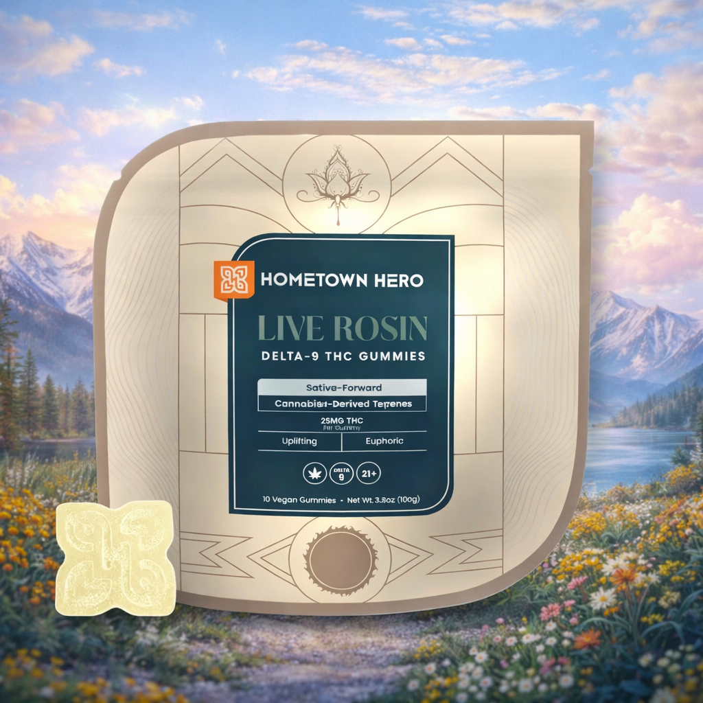 Hometown Hero Delta 9 Live Rosin Absolute Gummies 25mg